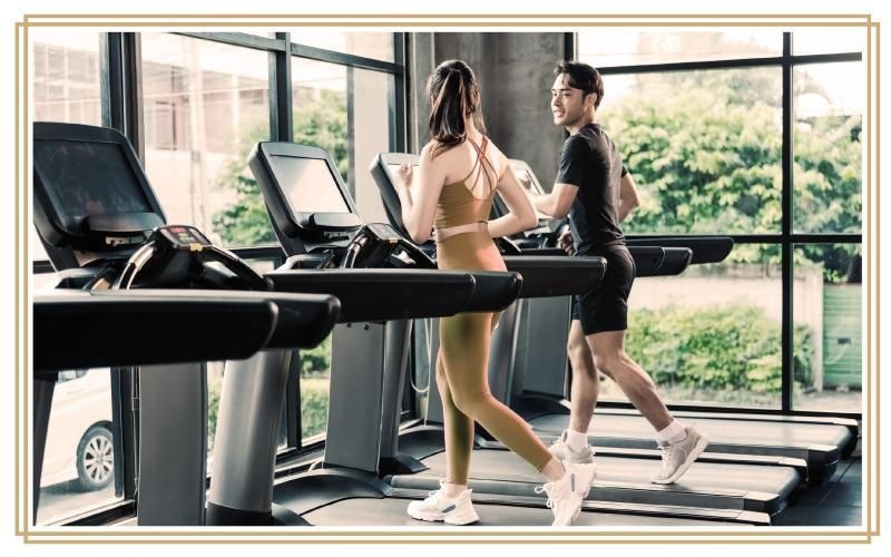 a man and woman exercising